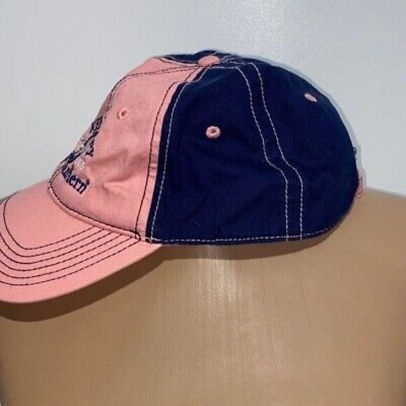 Simply Southern Women's Pink Blue Keep It Preppy Sea Turtle Strap Back Cap OS - Picture 4 of 8